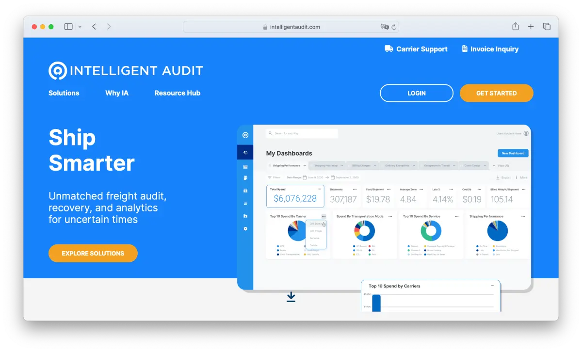 intelligent audit parcel audit software