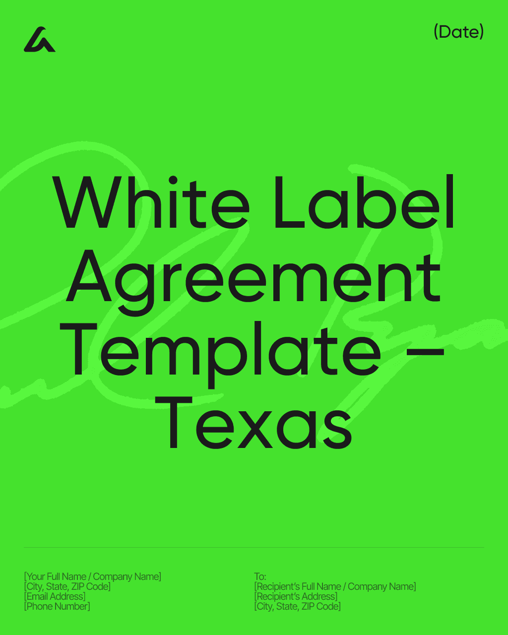 White Label Agreement Template – Texas