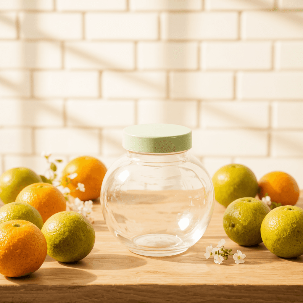 product photography of jar of calming pads