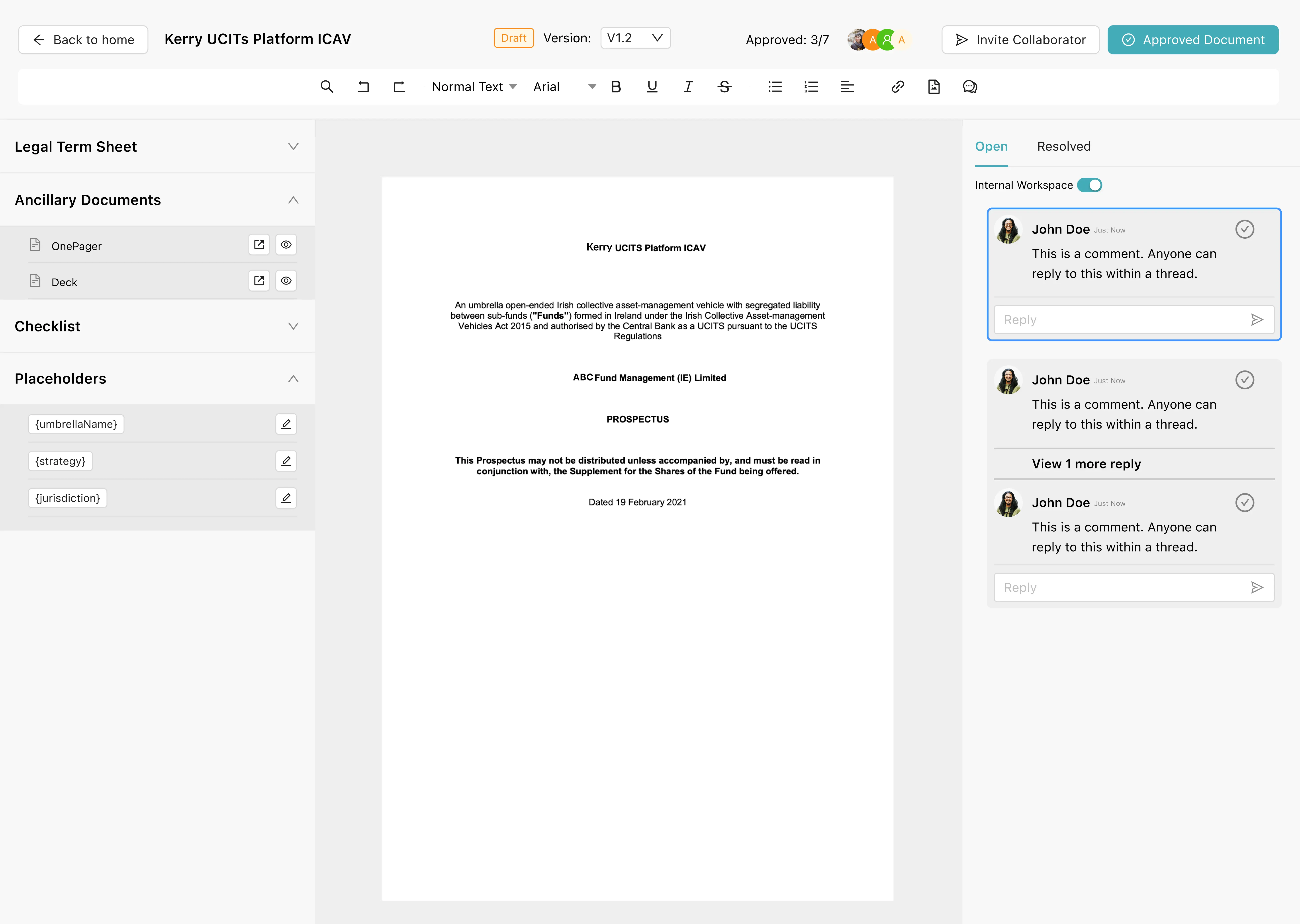 Tablet showing Bloomy UI