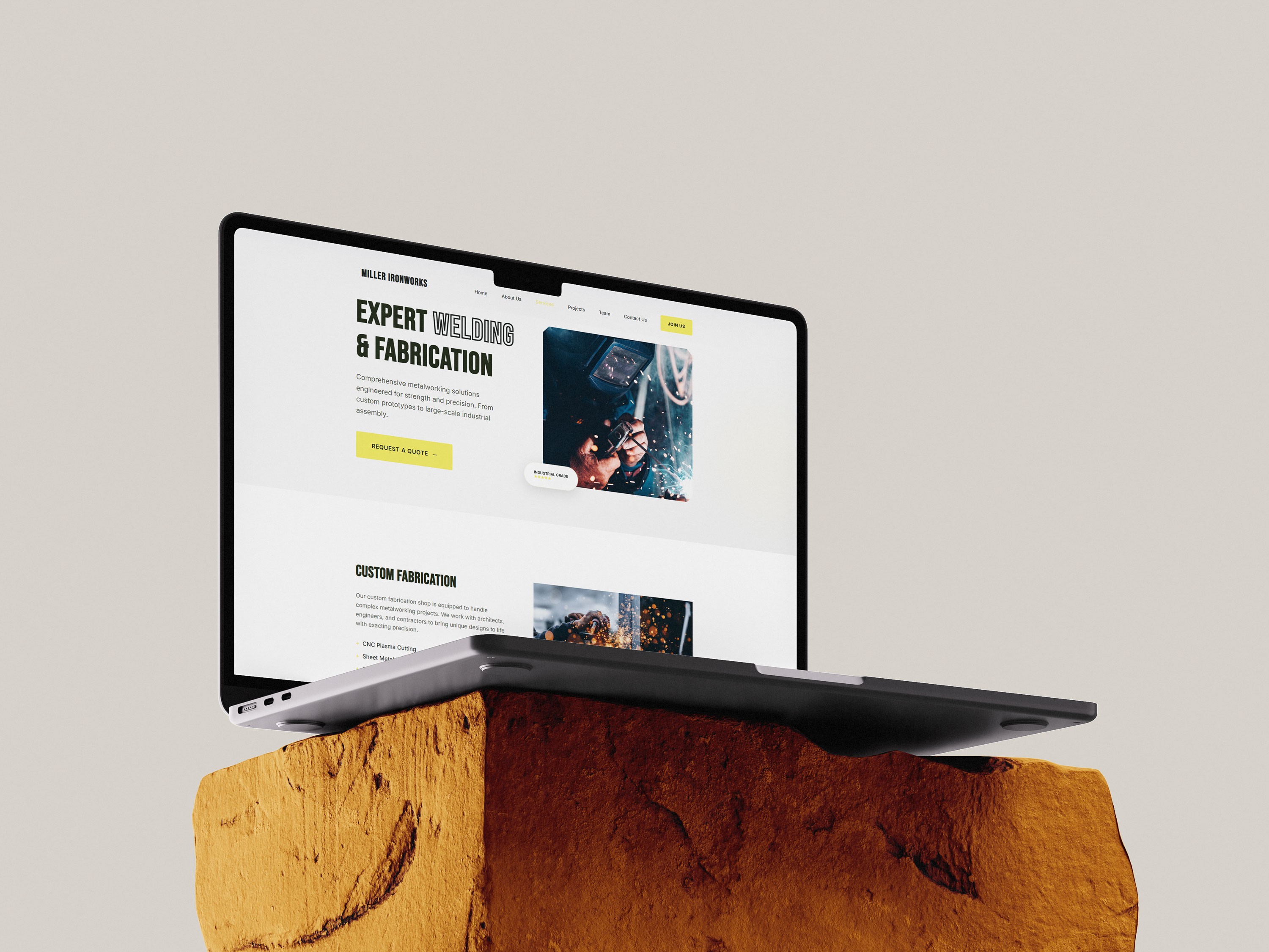 Miller Ironworks Website Home Page