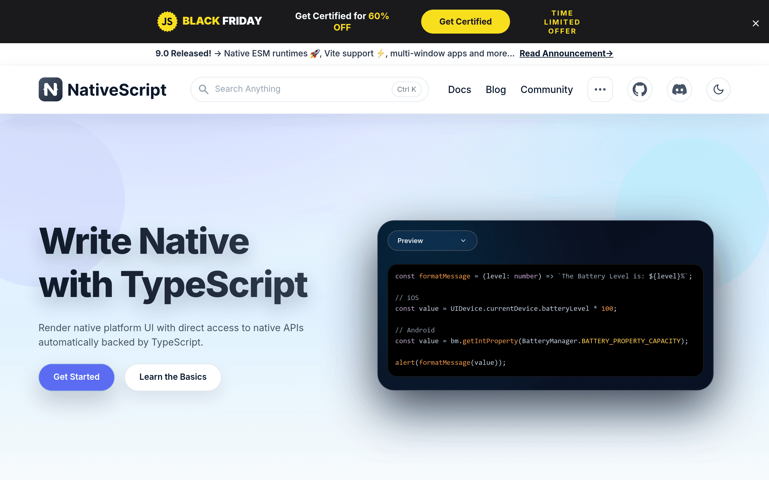 NativeScript Screenshot