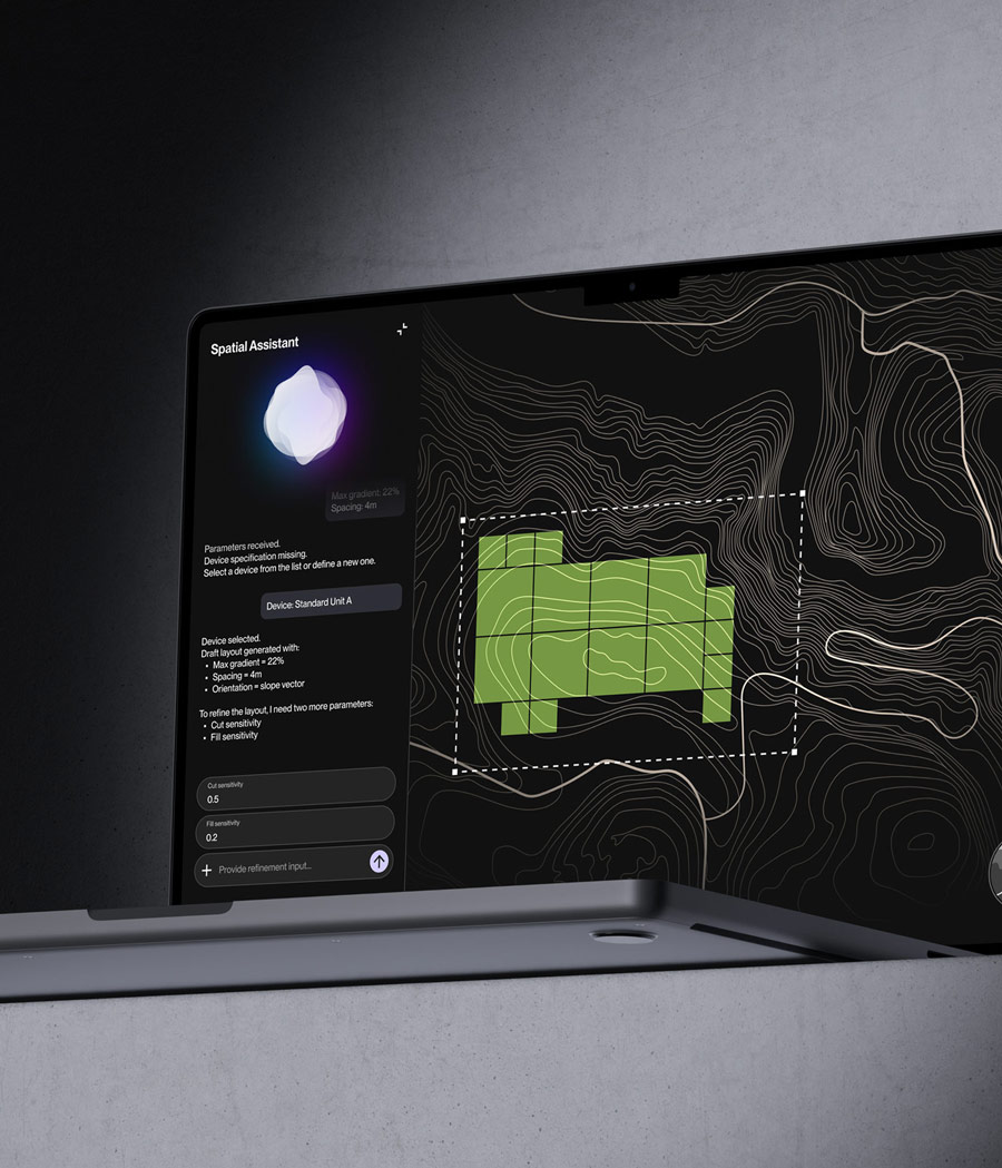 AI-assisted system for automated spatial layout generation within a GIS environment. Focus on algorithmic logic, structured inputs, and a lean human–AI workflow.