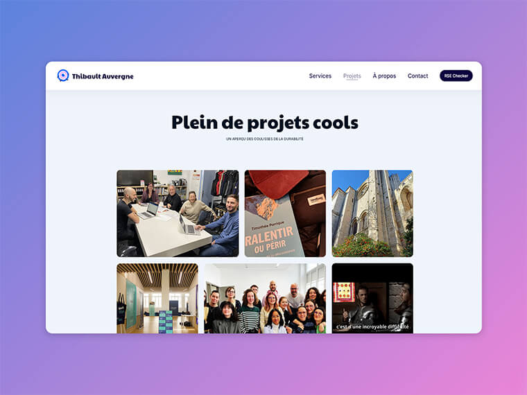 Caputre d'écran du site CSR Donut