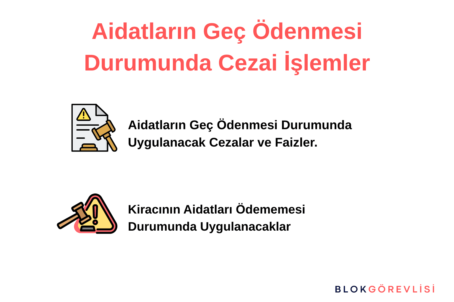 Aidatların Geç Ödenmesi Durumunda Cezai İşlemler