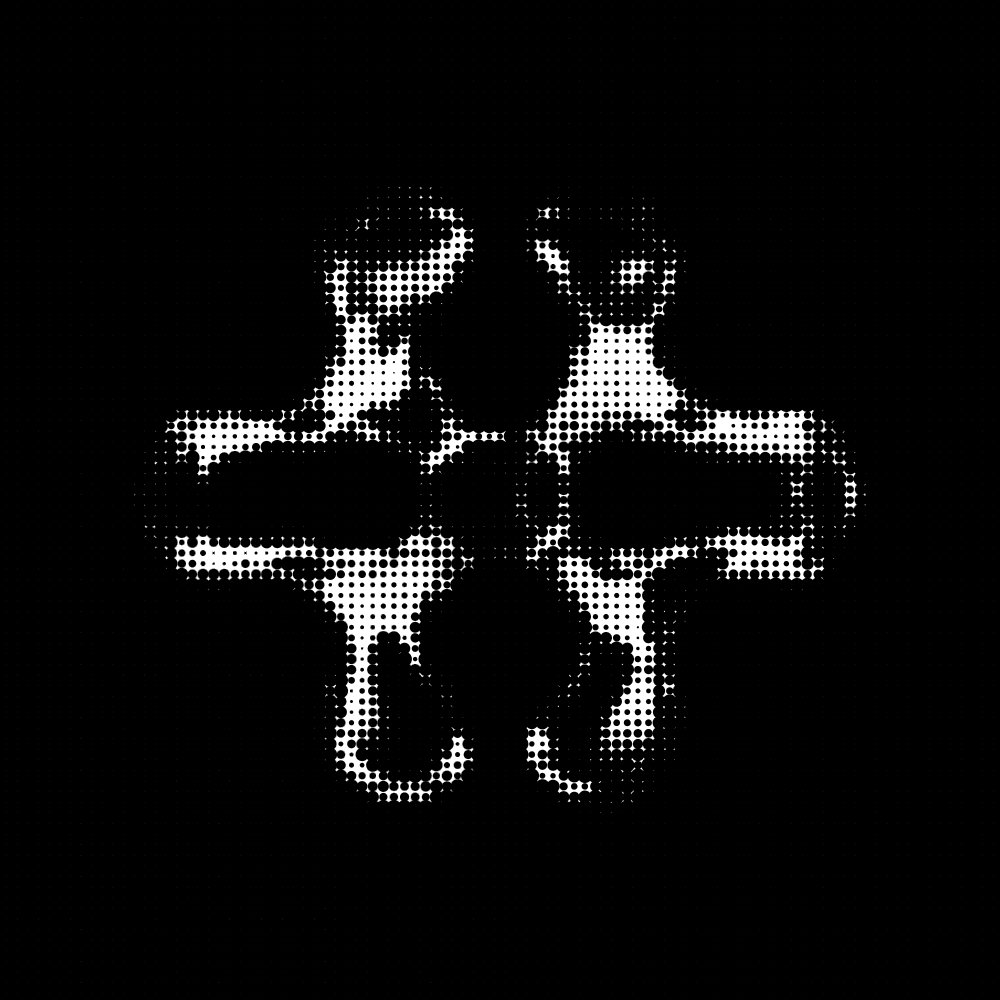 Shiny Abstract Object on Black Background