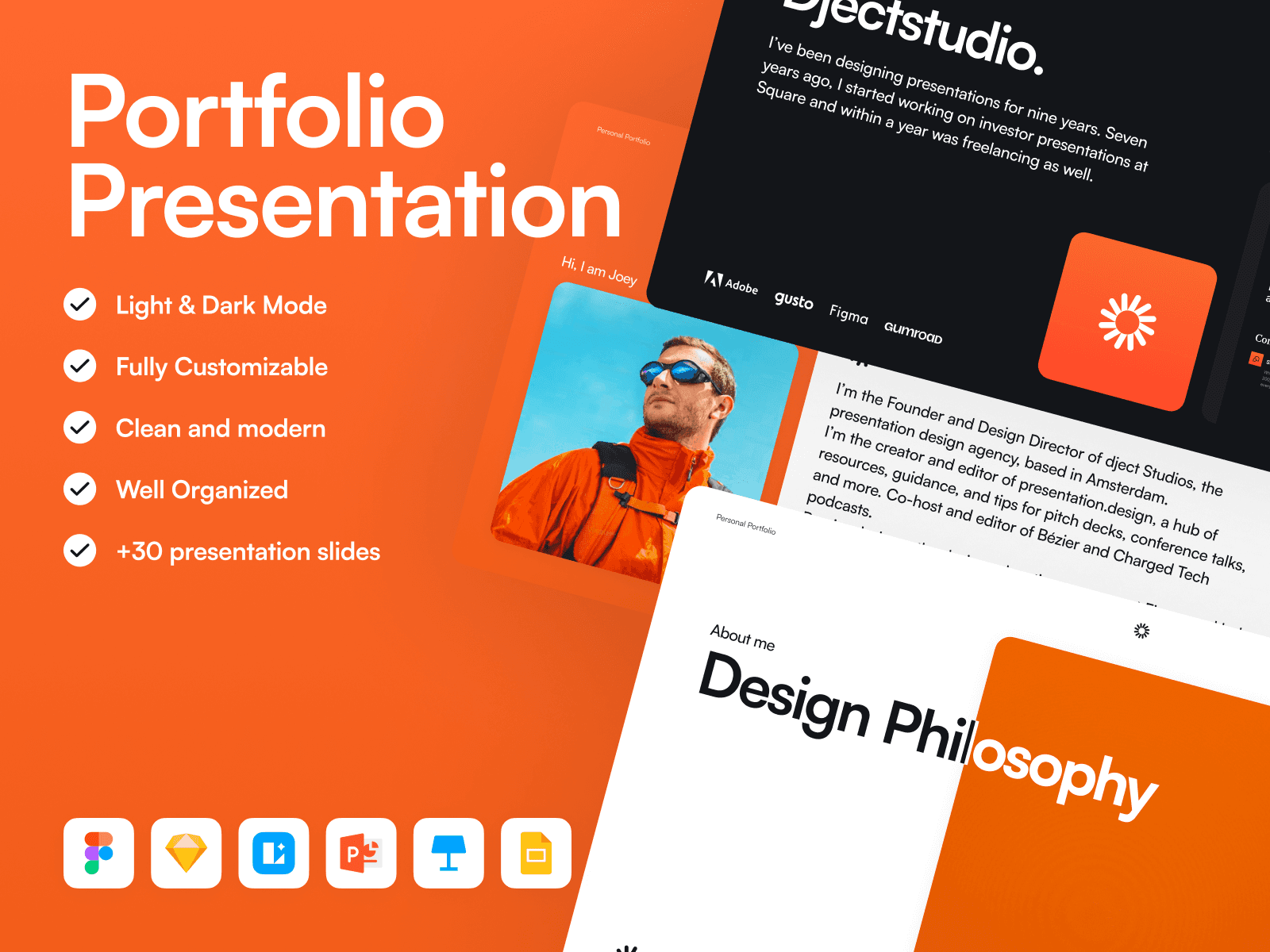 Eluma portfolio presentation template featuring elegant layouts for designers and creatives