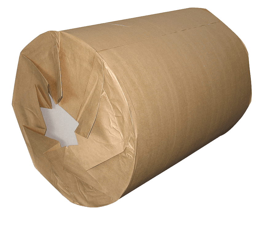 Große Rolle braunes Packpapier für Verpackung und Versand. Schweres Papier, Nahaufnahme.