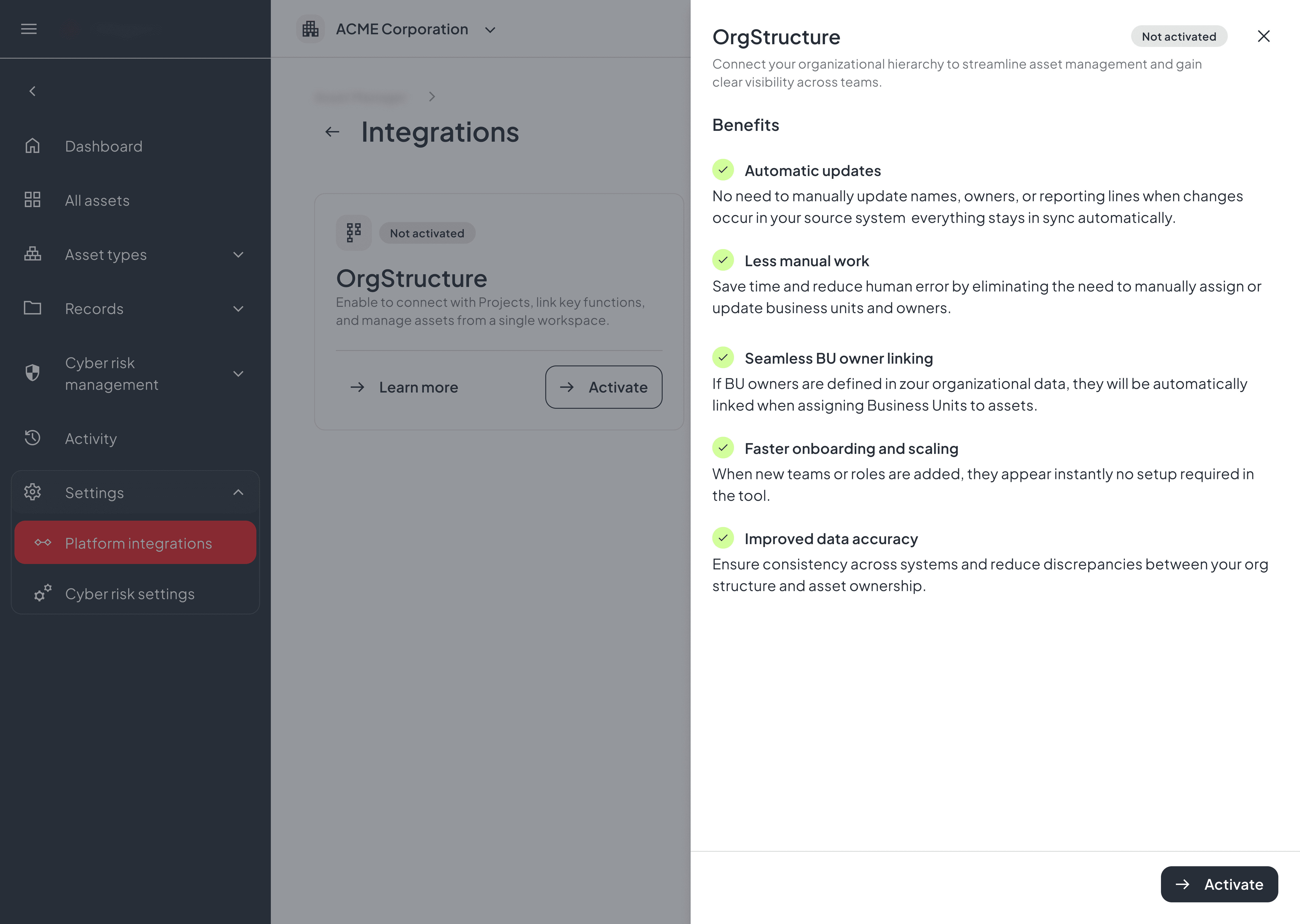 Strategy management application