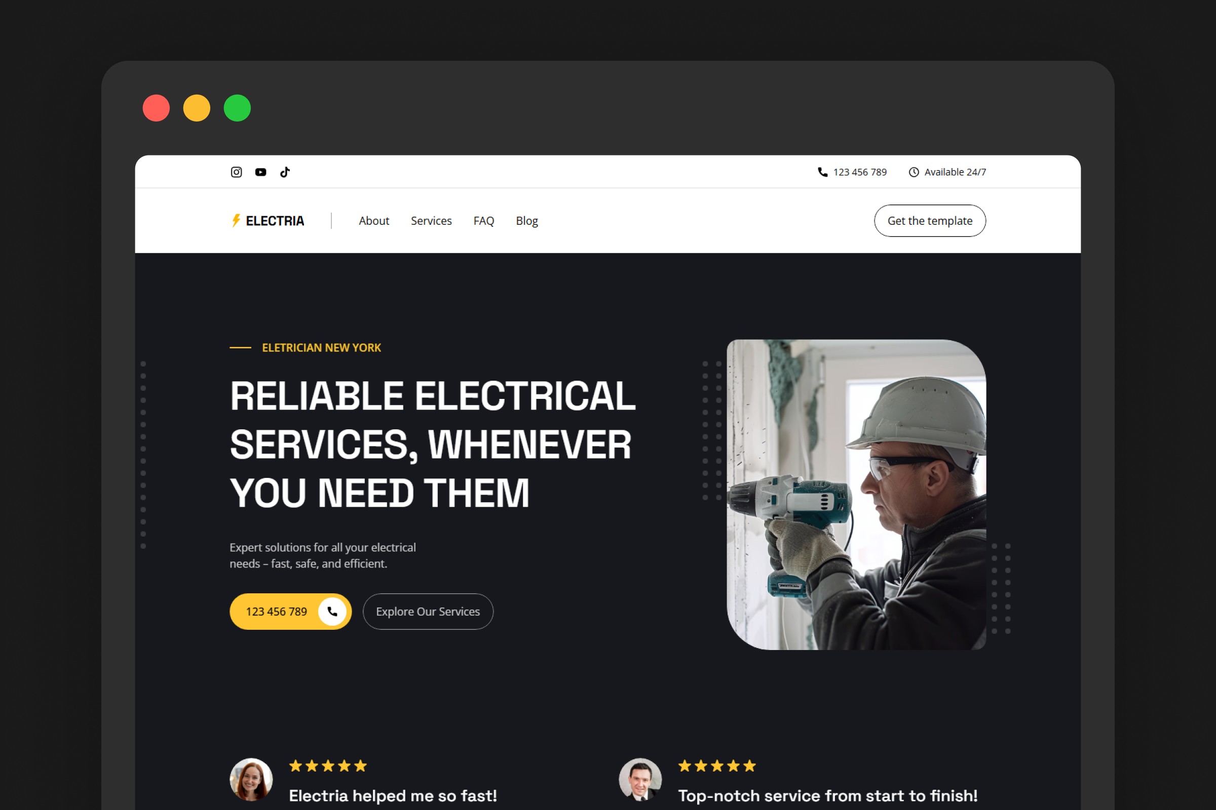 Electria electrician framer template