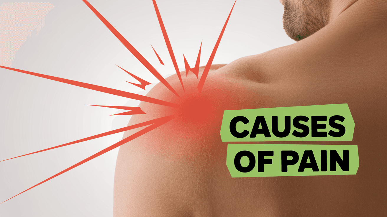 A person have causes of pain on shoulder