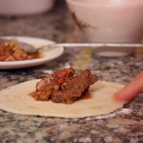 The finest steak is the main ingredient for our empanada filling.