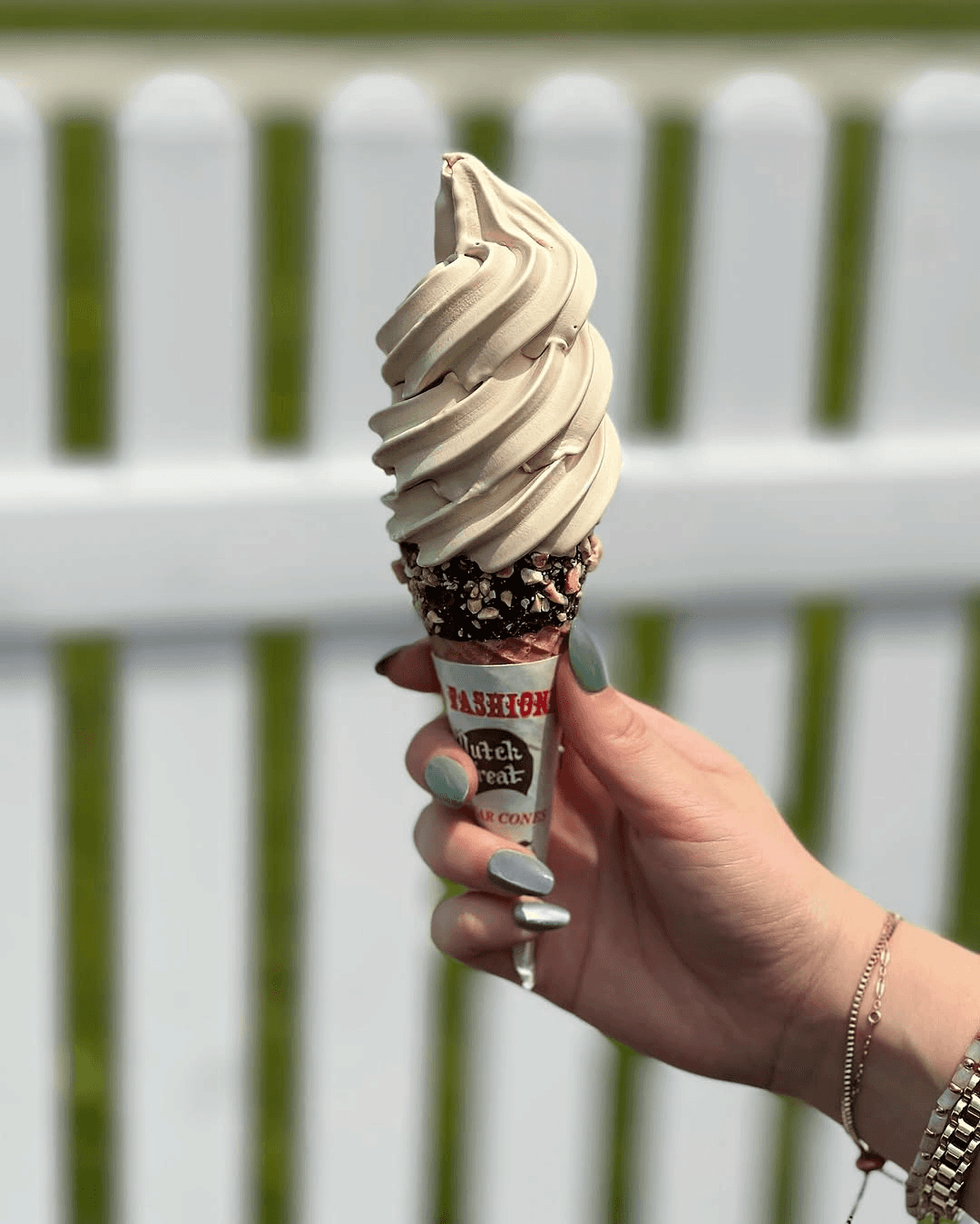 Soft serve ice cream cone at Shady Shack