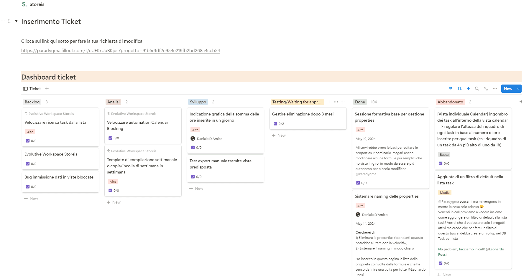 Sistema di gestione ticketing