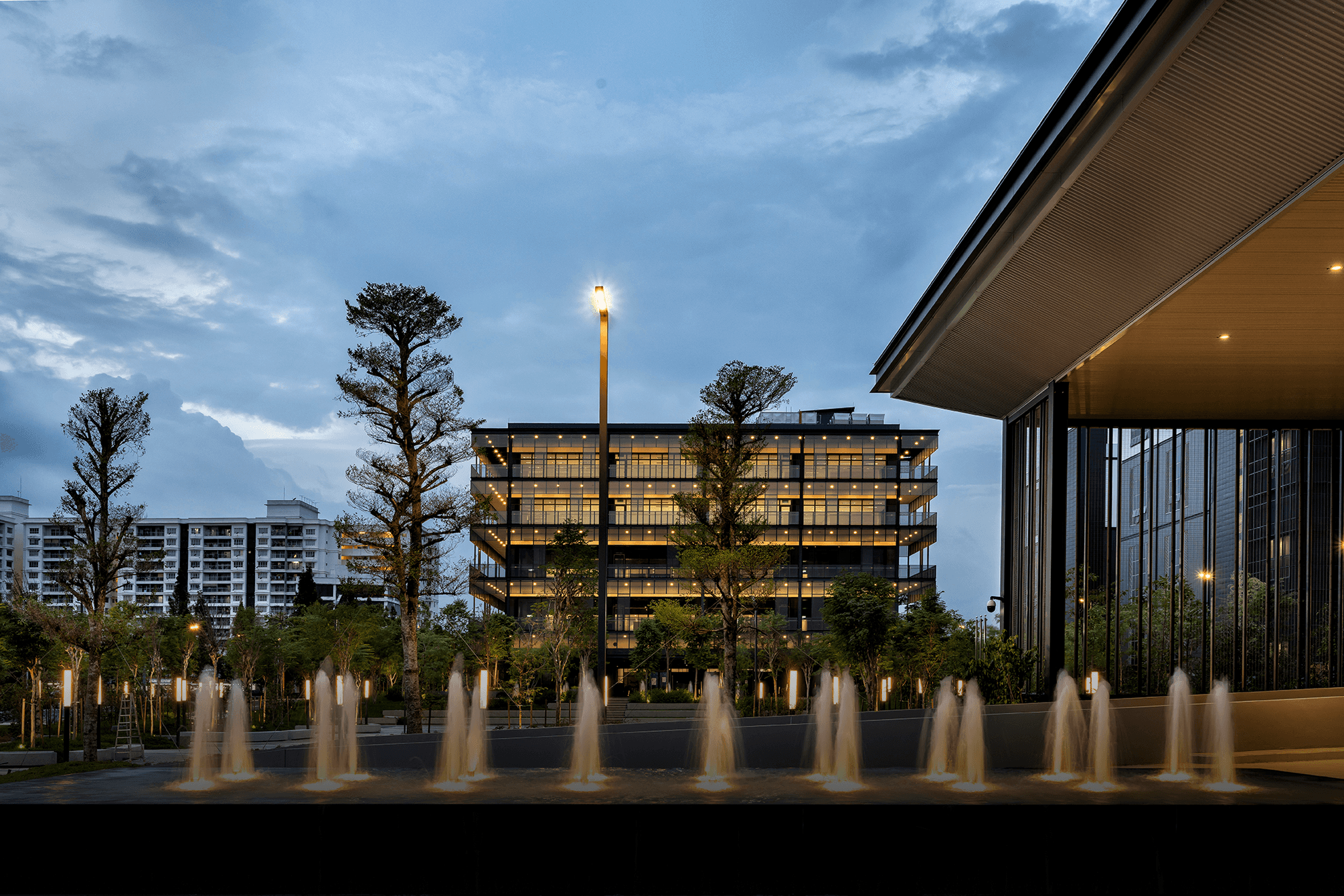 Exterior view of Hap Seng Industrial Park architectural project by Asima Architects