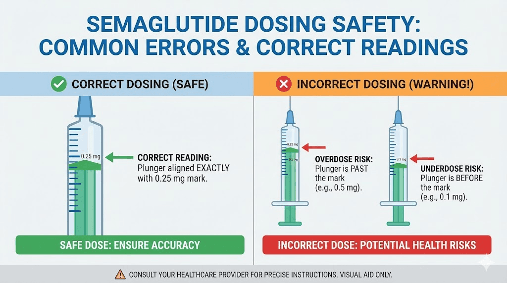 Common semaglutide dosing errors and FDA safety warnings about units to mg conversion mistakes