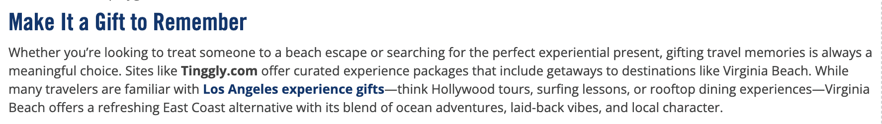 Tinggly Offsite Example