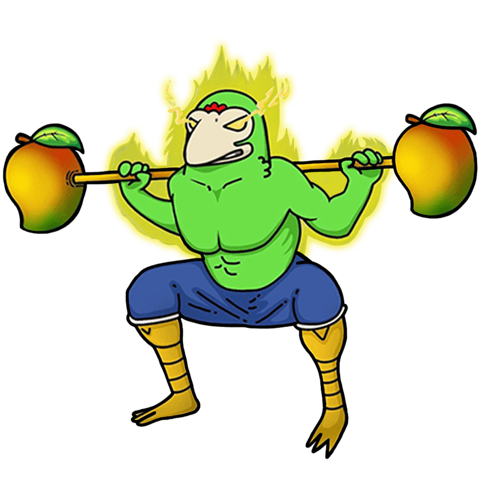 illustration of a dollar shaped character on a skateboard (Background Removed)