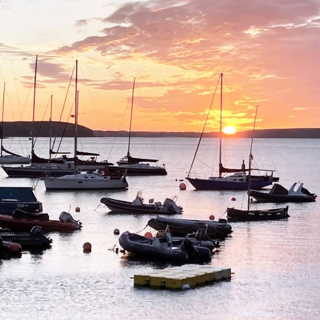 Boats in the harbour in Dunmore East