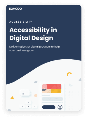 an image of a mockup front cover of the whitepaper Accessibility in Digital Design