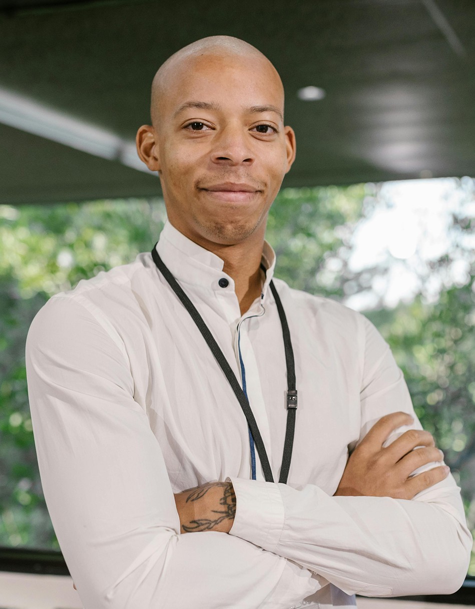 man in black zip up jacket