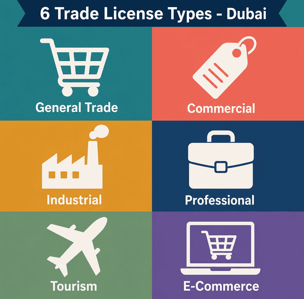 Infographic: Understanding the Different Types of Trade Licenses in Dubai