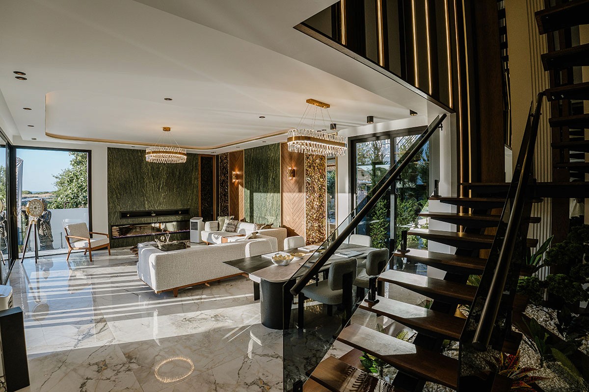 Modern luxury villa living room interior in Northern Cyprus