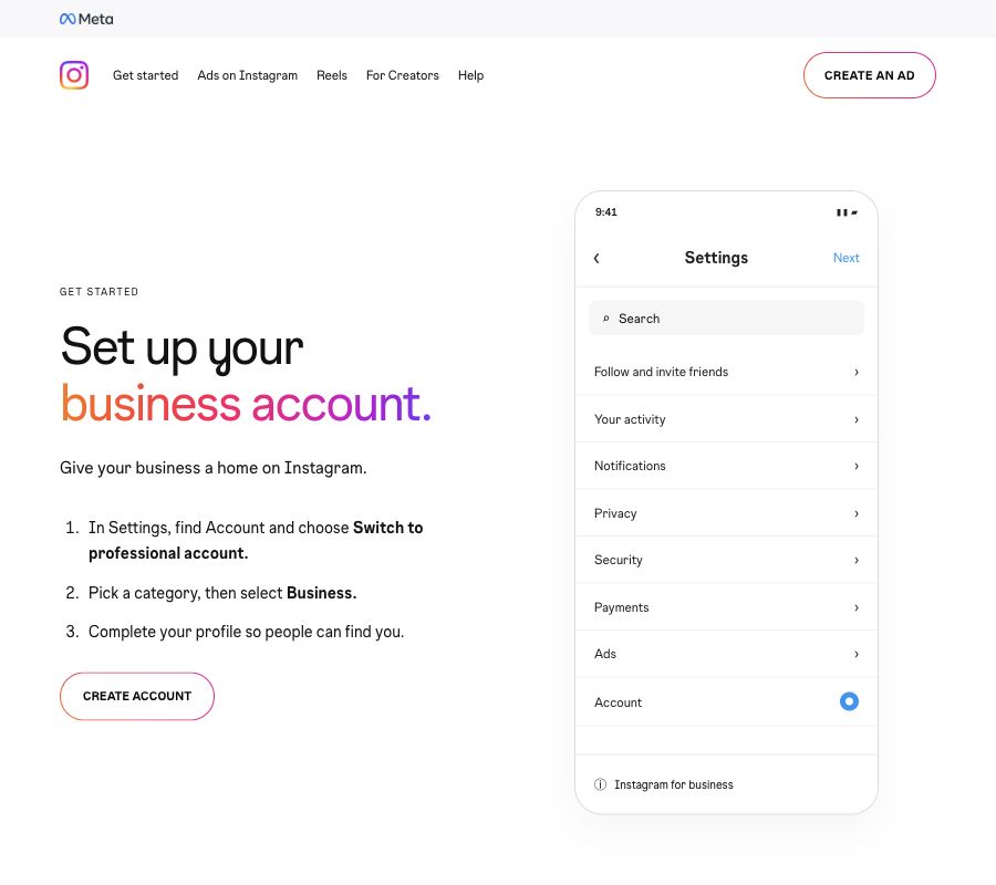 business account — archive-led reconstruction