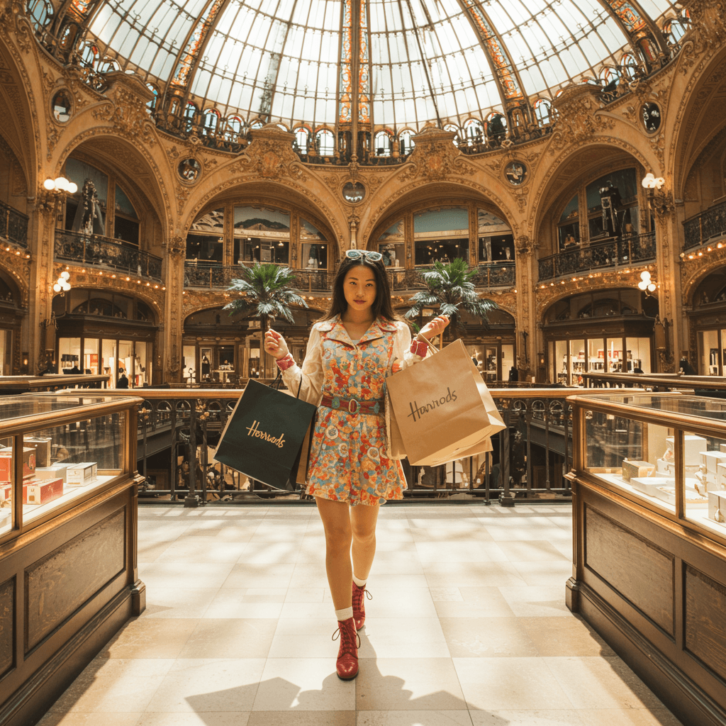luxury chinese shopping at harrods london