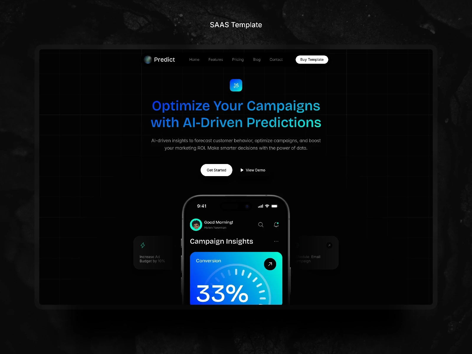 Predict Framer template