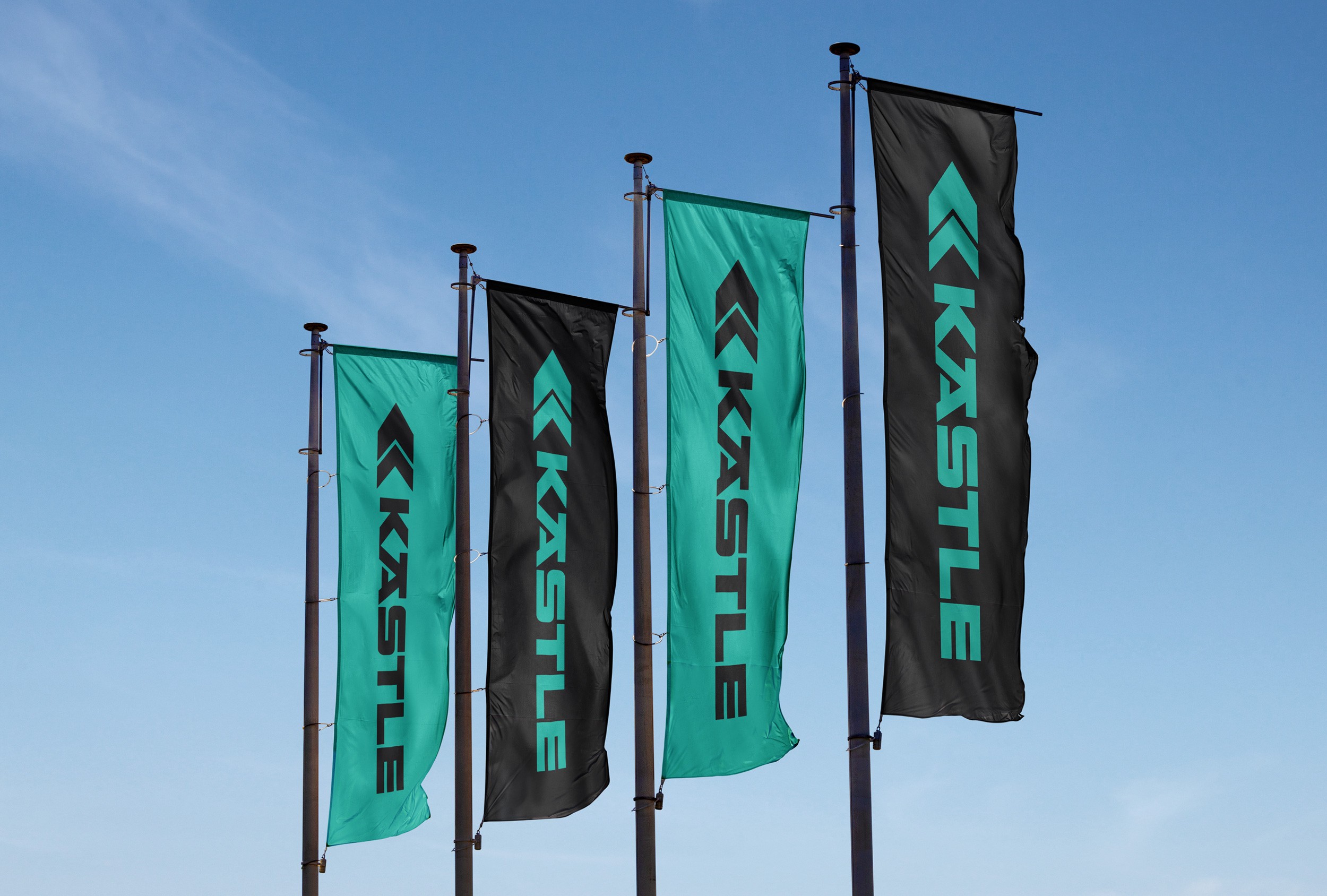 Zeitgemäßes Farbsystem von Kästle Ski, das die Markenidentität unterstreicht.