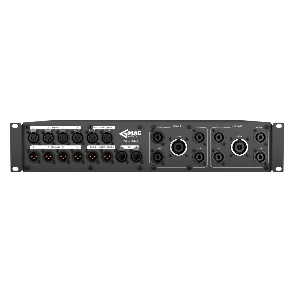 MAG Audio PD-2T604 rear panel with XLR and speakON connectors