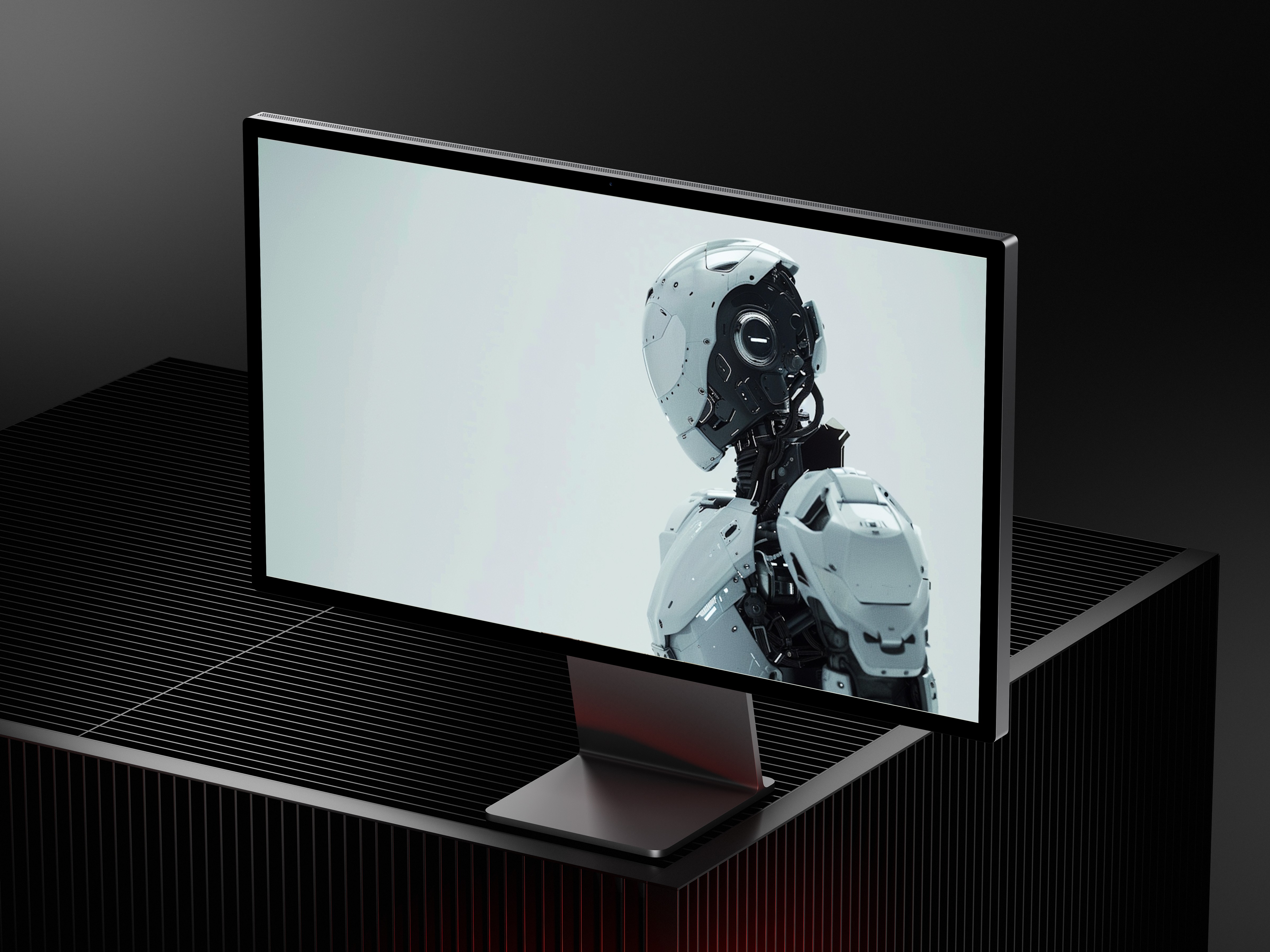 Image of a macbook with robot