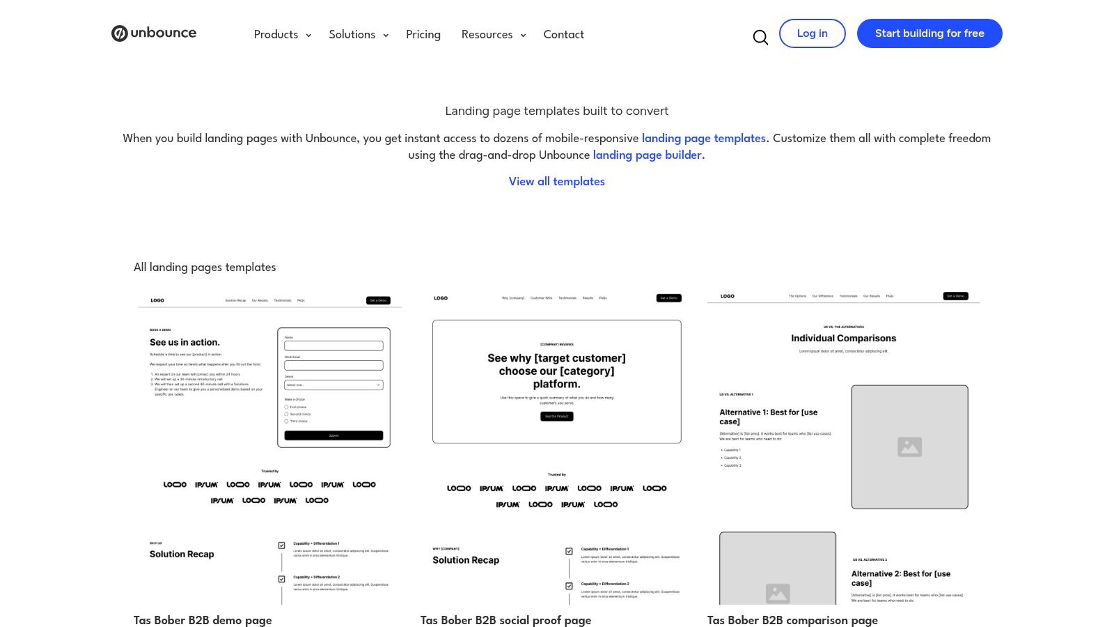 Unbounce Landing Page Templates