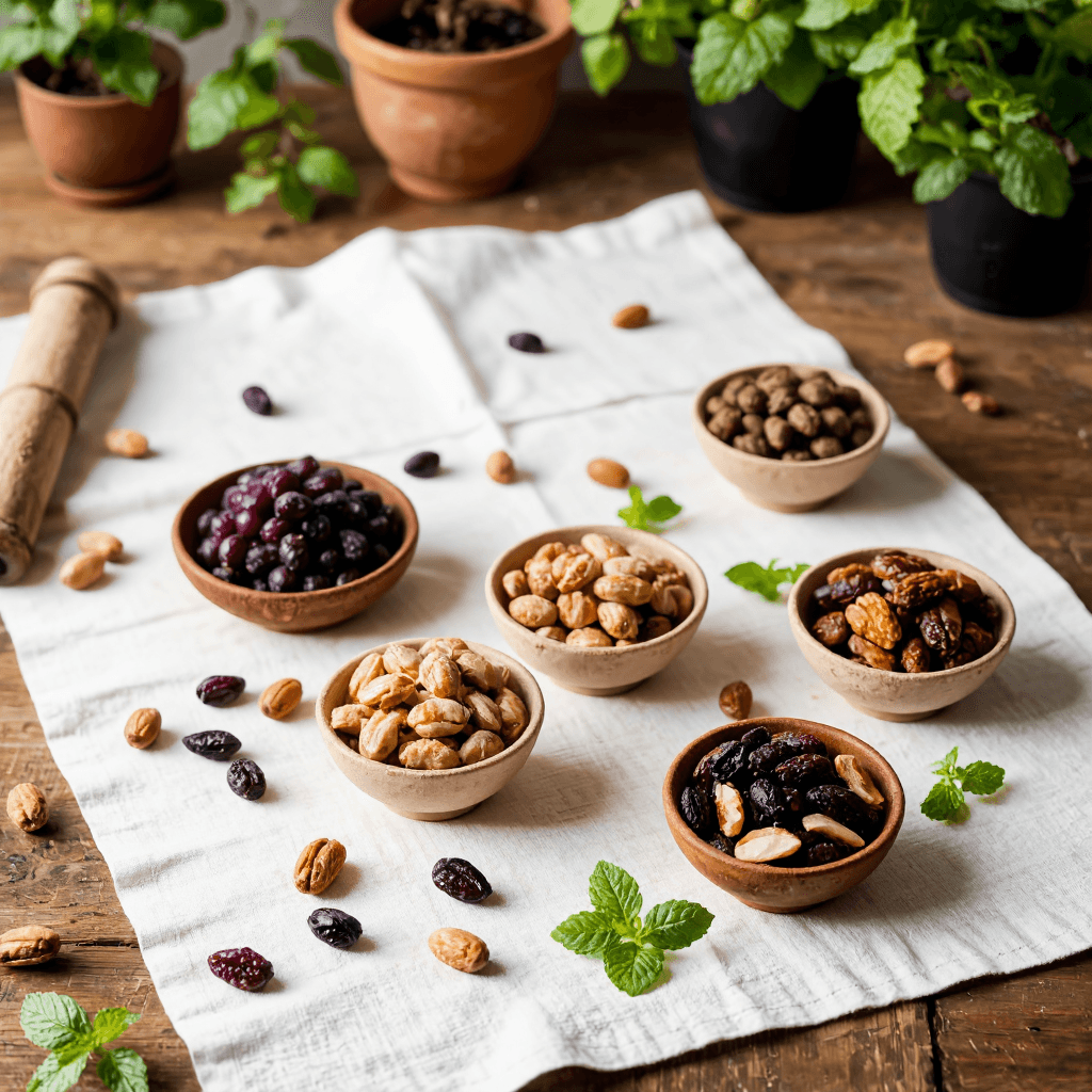 product photography of a set of grape shapes