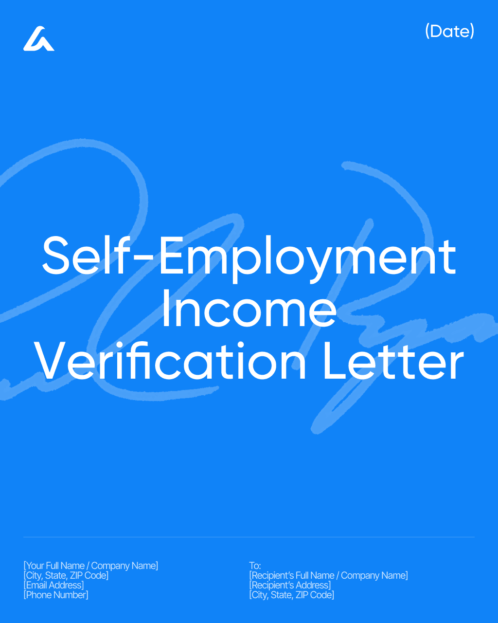 Self-Employment Income Verification Letter