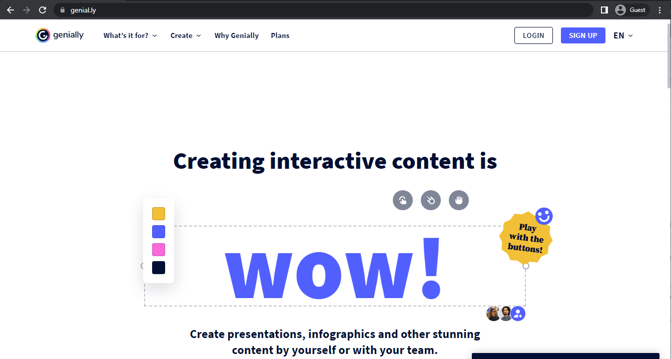 genially landing page