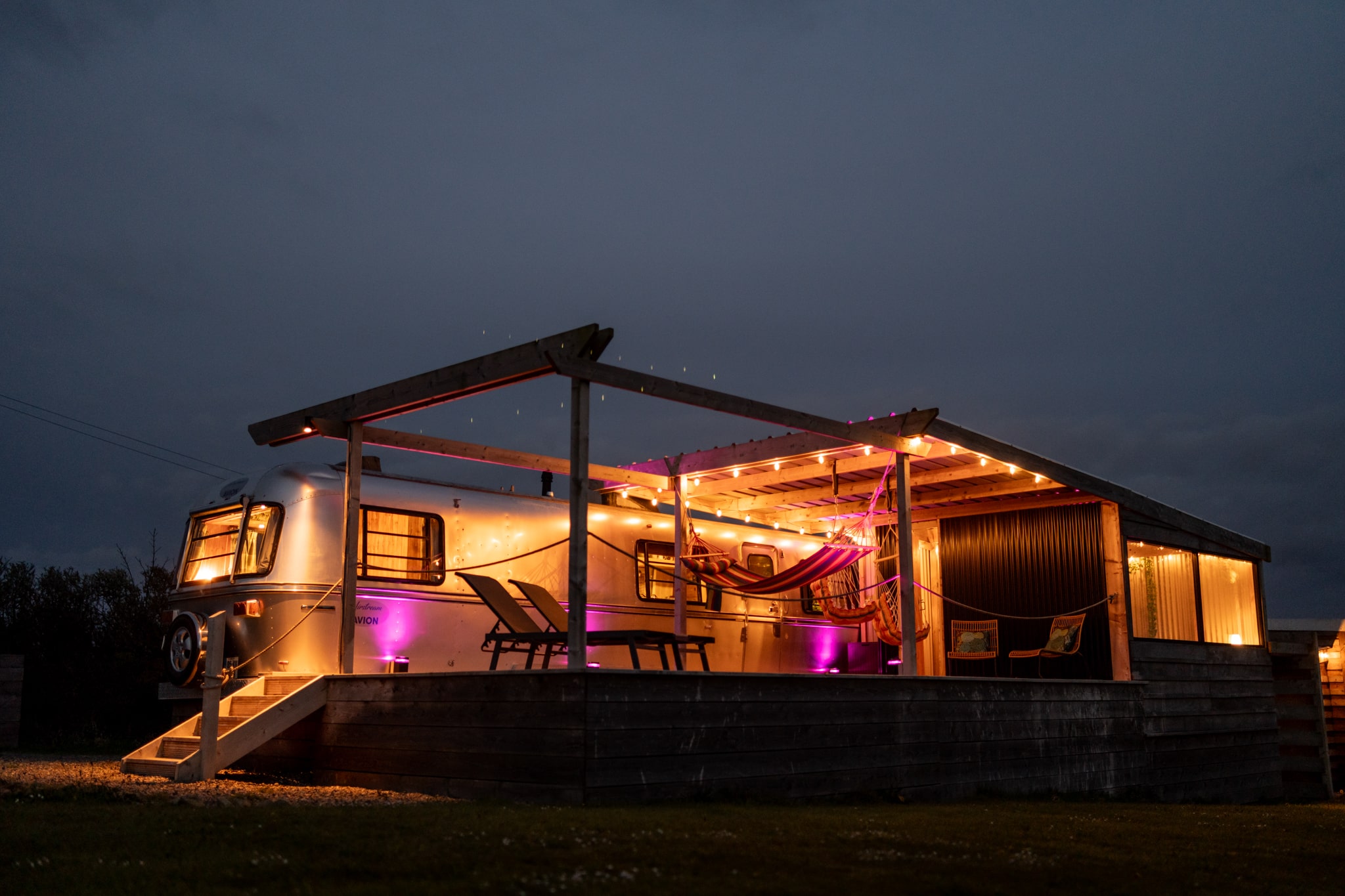 American Airstream glamping unit