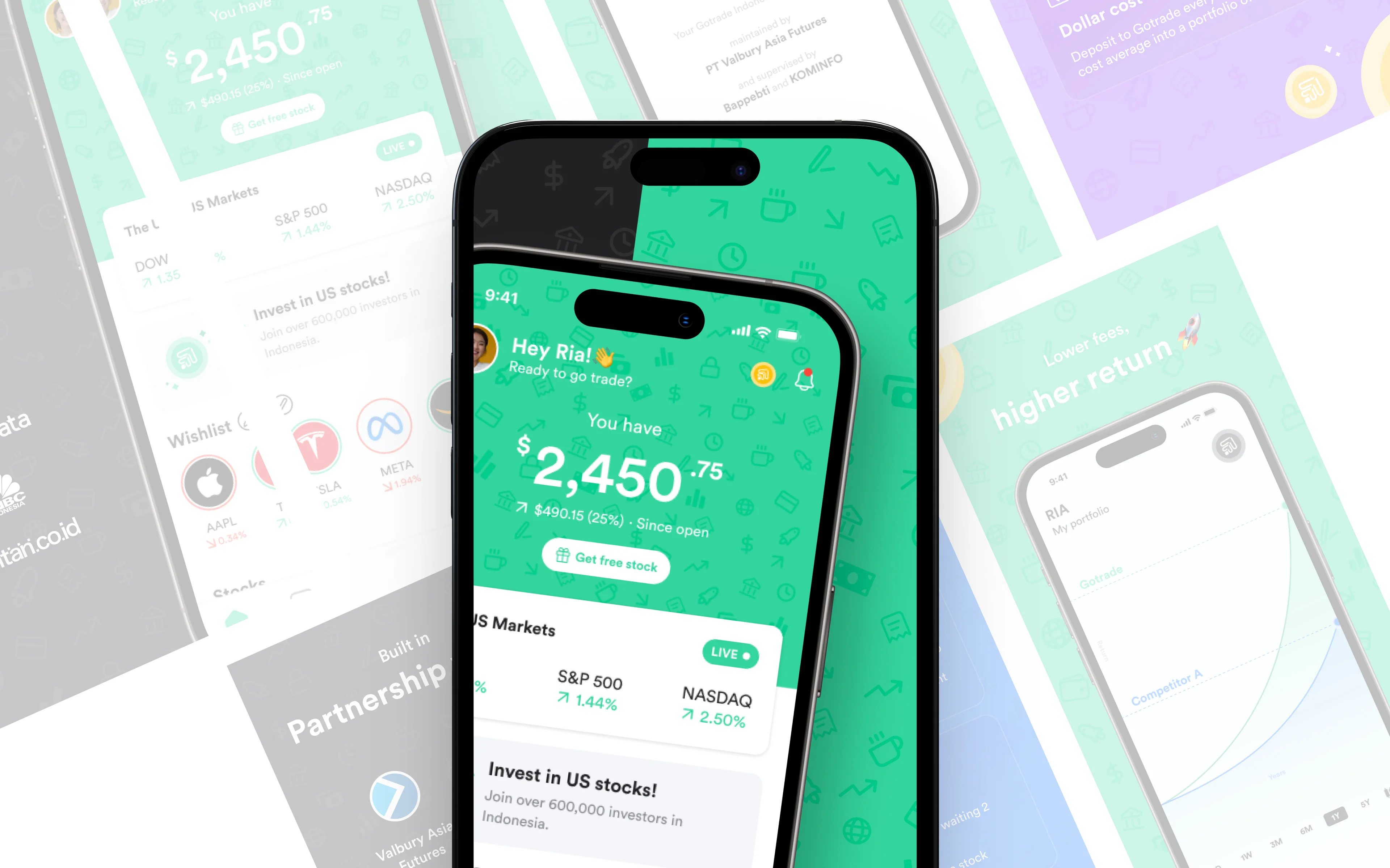 Gotrade App Store Screenshots Banner Image