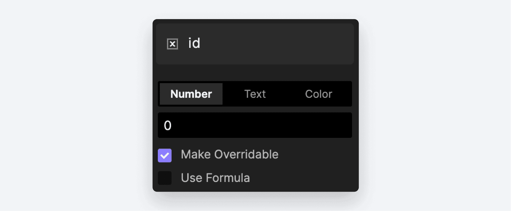 variable called id
