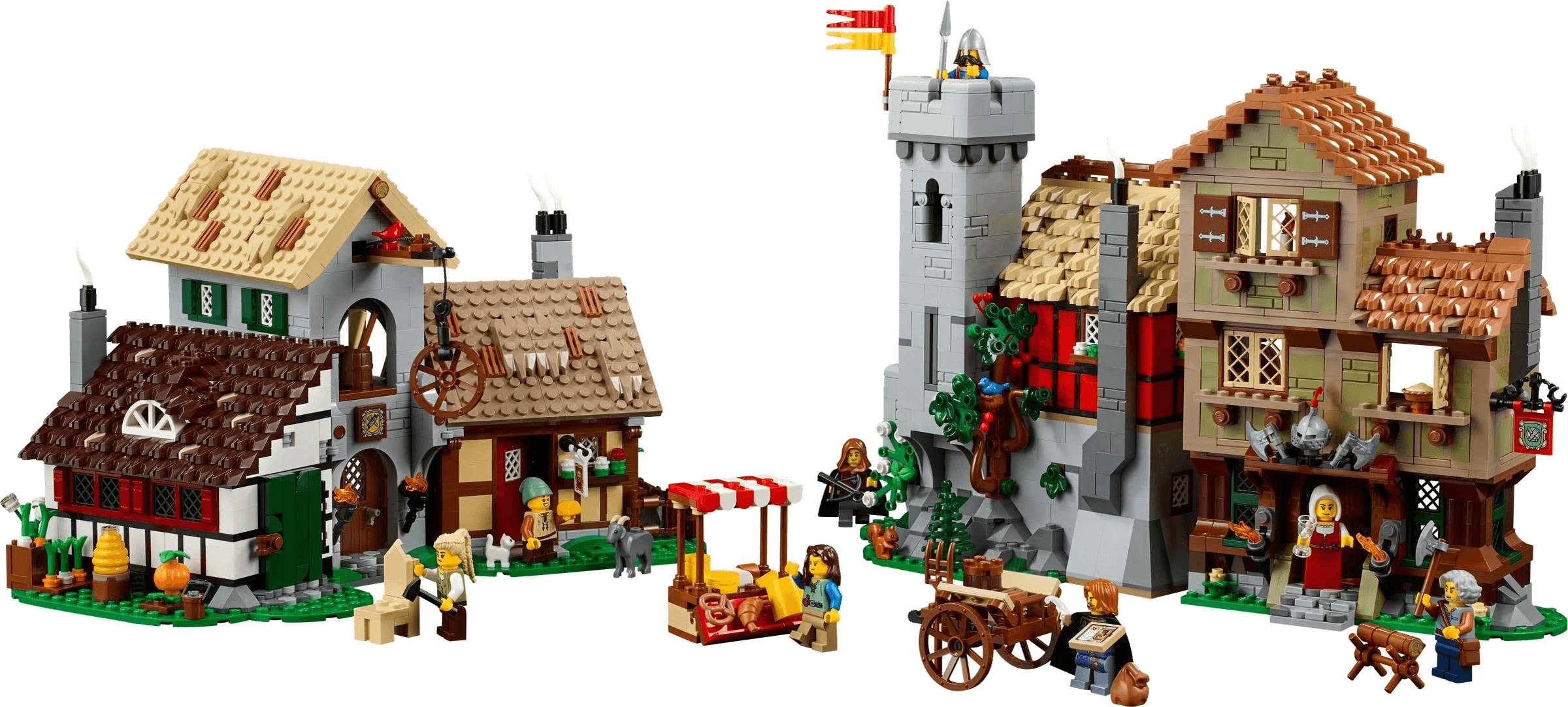 LEGO® Medieval Town Square (sett 10332) - ferdigbygd middelaldertorg med bygninger og minifigurer, Brikkenerd