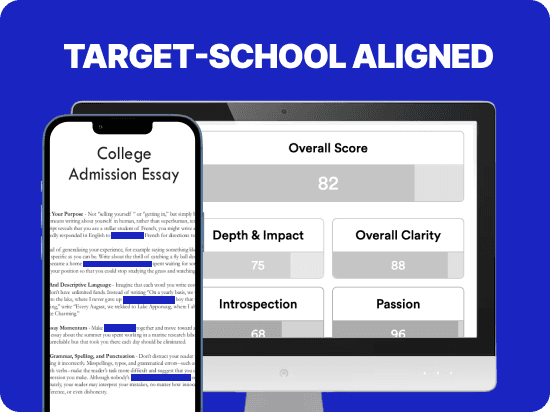 Lock in your wow-worthy essay to align with your application strategy.