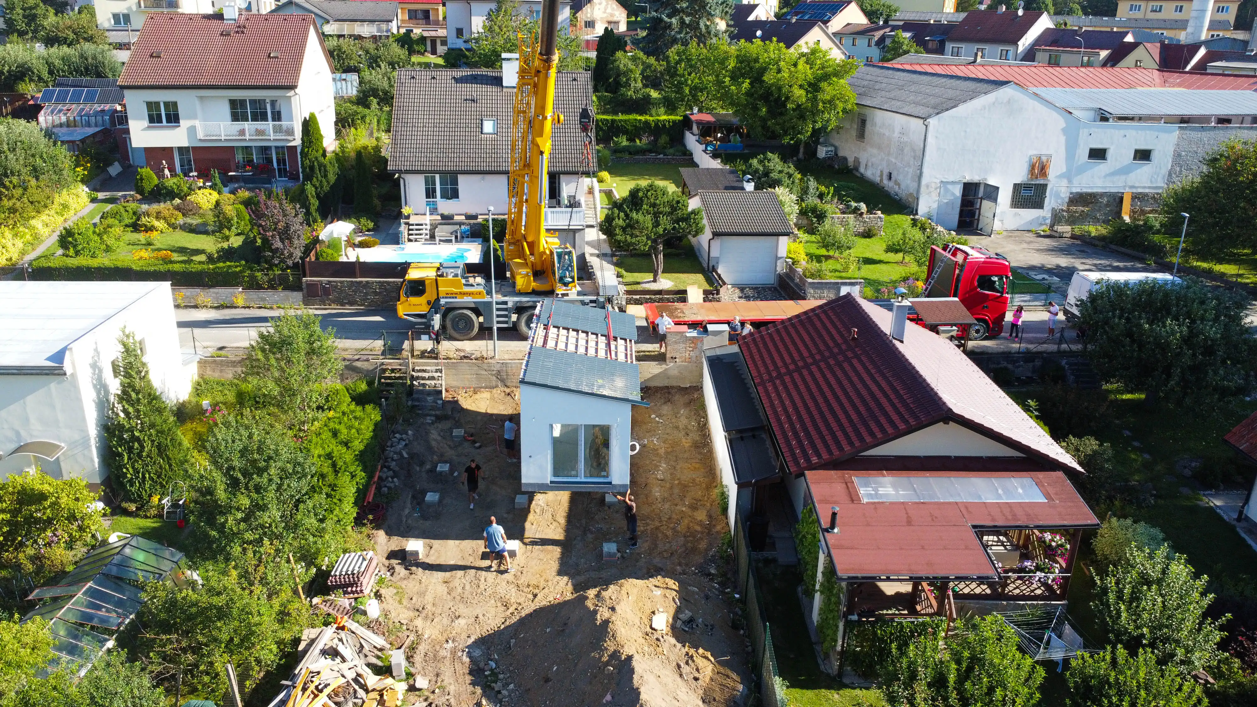 Proces montáže modulového zděného domu