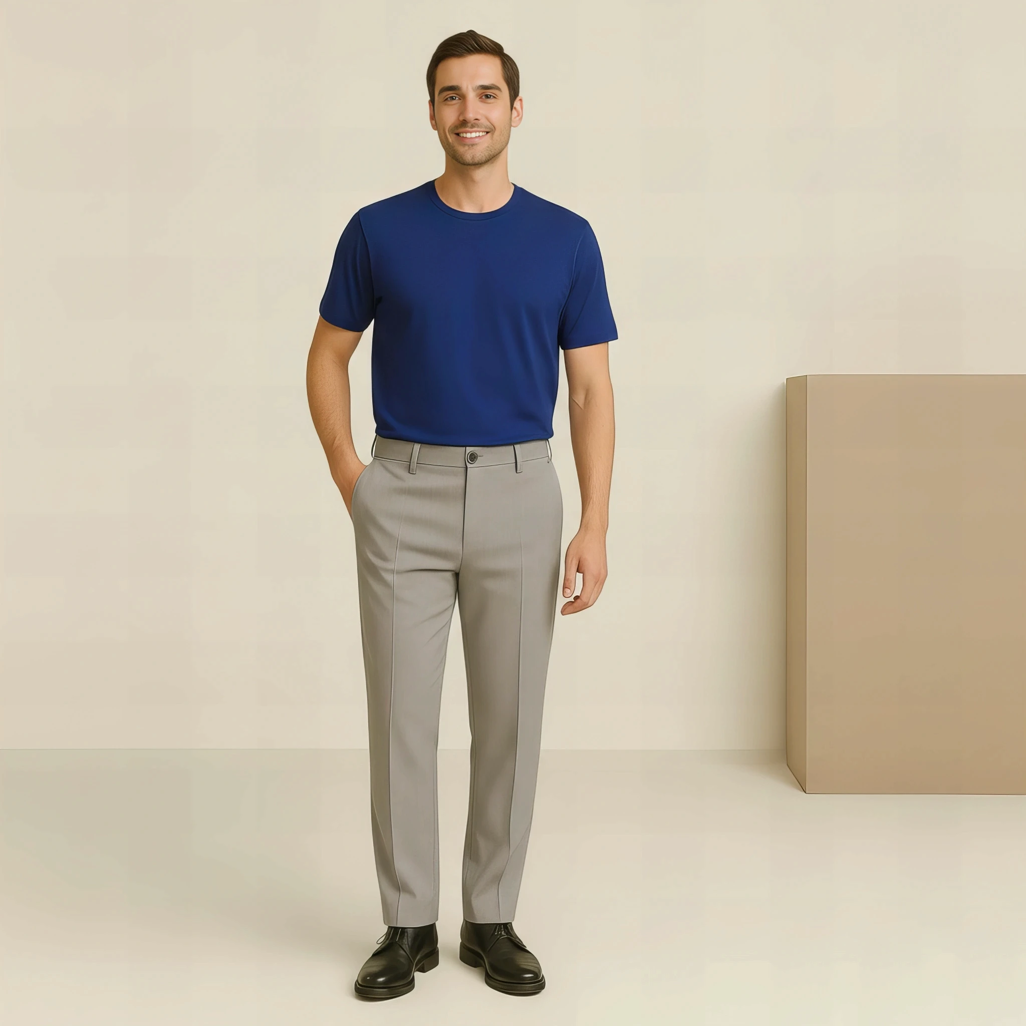 Classic Calm Pant in Pebble Gray