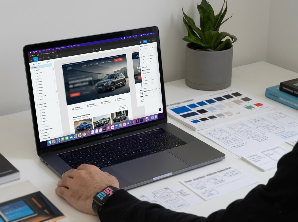 photo of the web design process