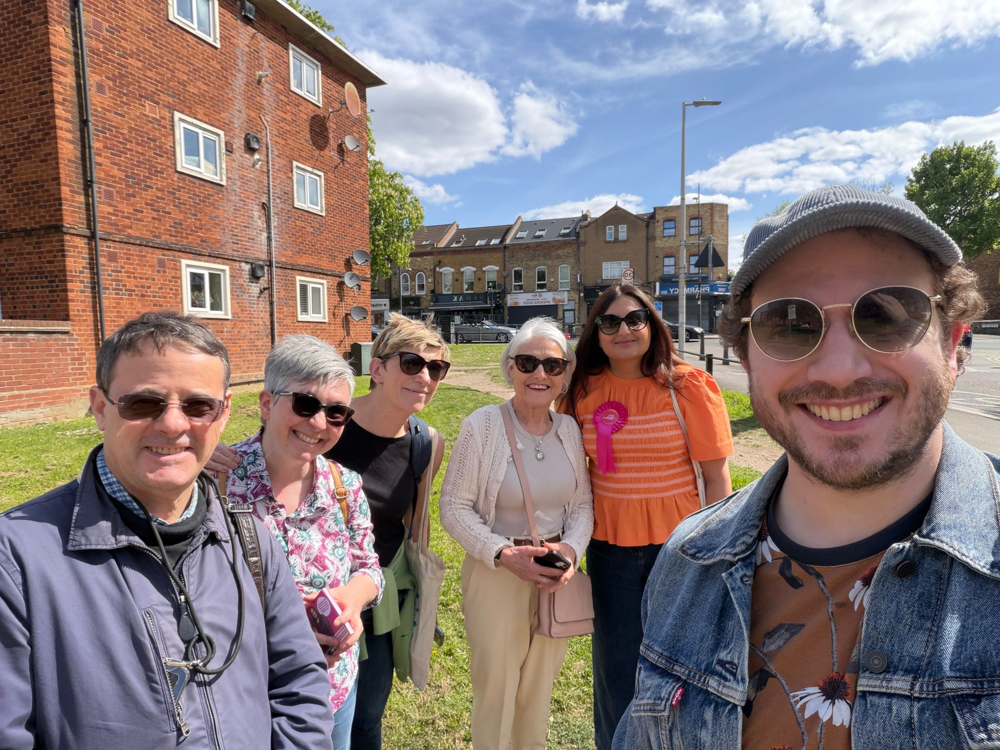 Group of volunteers canvassing
