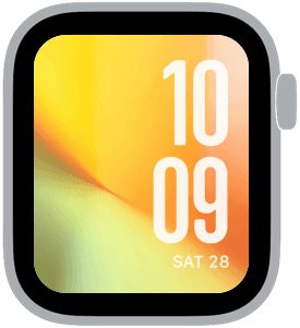 citrus bloom Apple Watch face preview 3 featuring gradient and summer.
