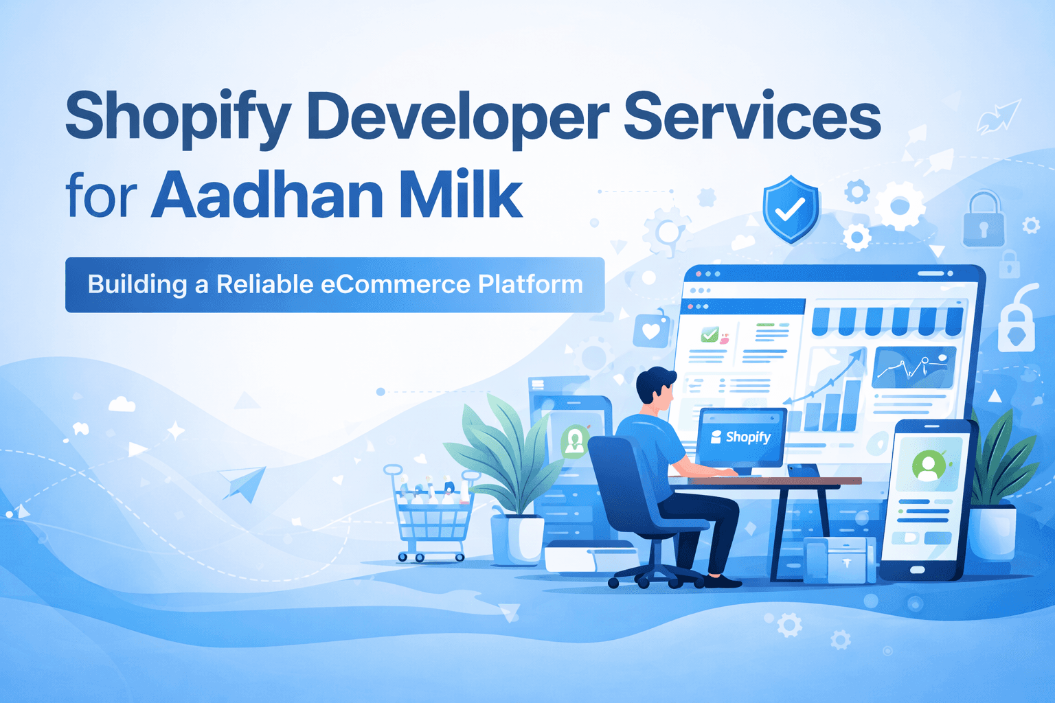 Shopify developer services improving Aadhan Milk eCommerce website performance