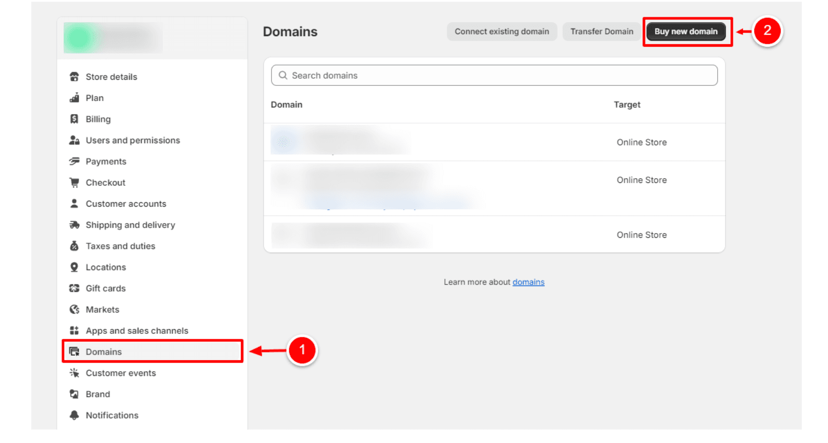 Connecting your domain to Shopify