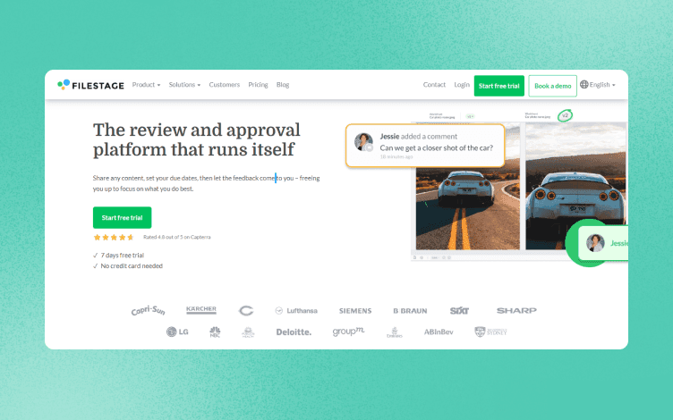Filestage dashboard